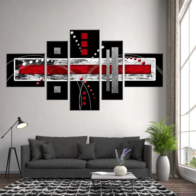 Red and Gray Abstract Rectangles