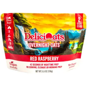 Red Raspberry Overnight Oats by DeliciOats™