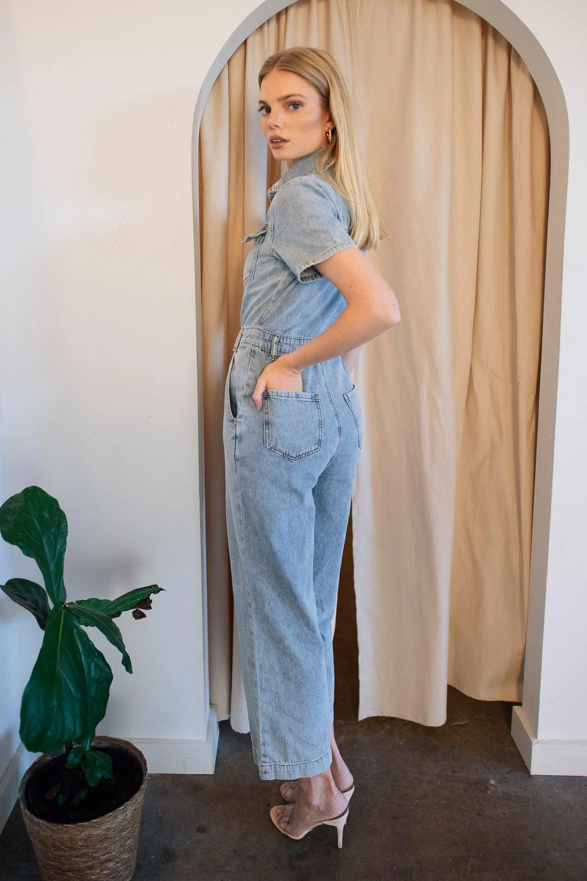 Sawyer Denim Utility Jumpsuit - Final Sale