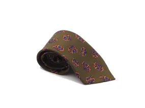 Silk Tie Quader Green