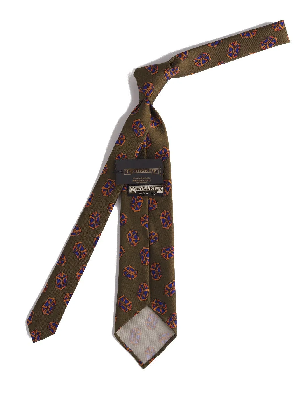 Silk Tie Quader Green