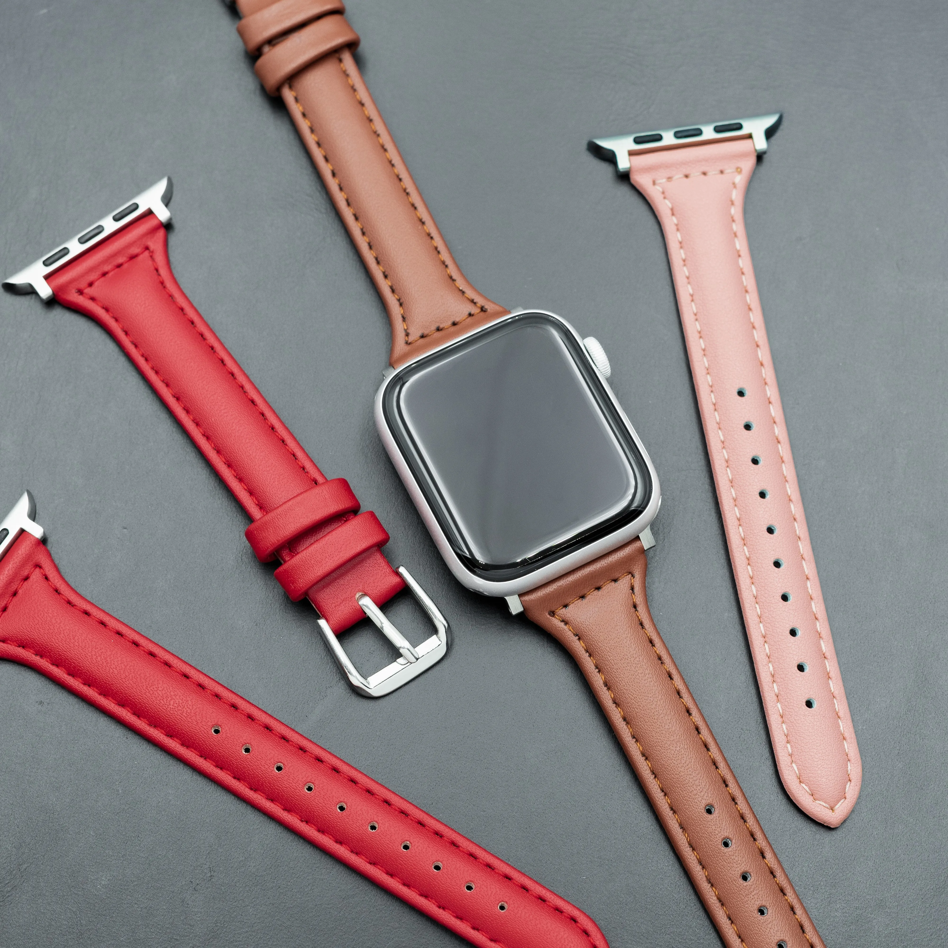 Slim Leather Strap in Brown (Apple Watch)