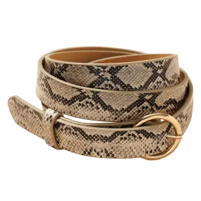 Snakeskin Leather Belt