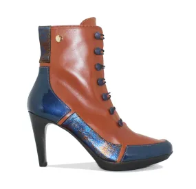 St Lucia  Brandy blue button boot