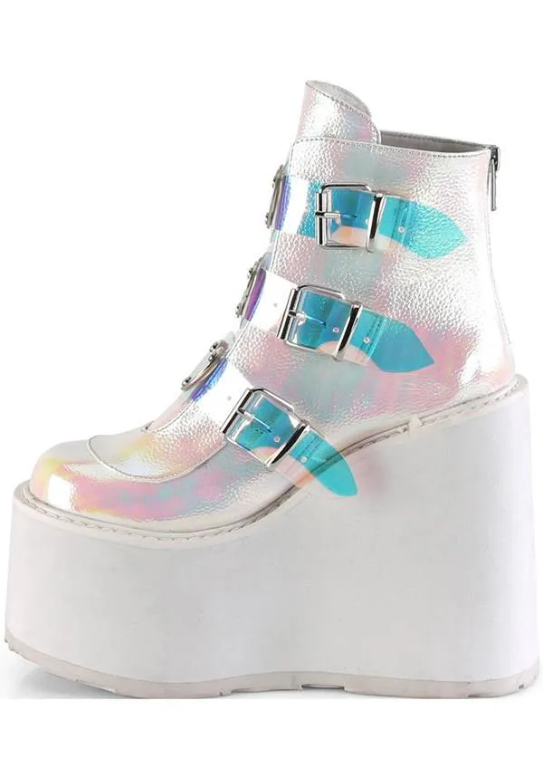 SWING-105 [Pearl Iridescent] | PLATFORM BOOTS [PREORDER]