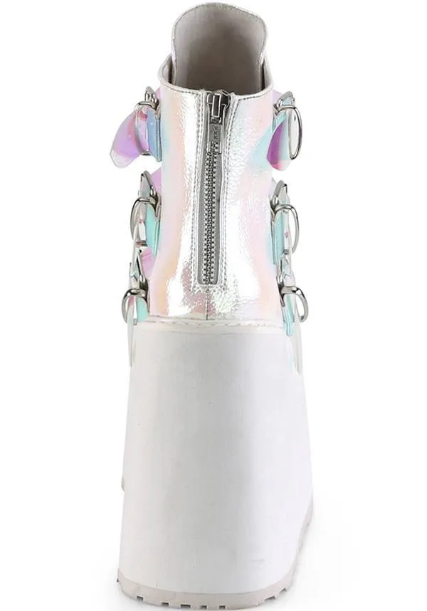 SWING-105 [Pearl Iridescent] | PLATFORM BOOTS [PREORDER]