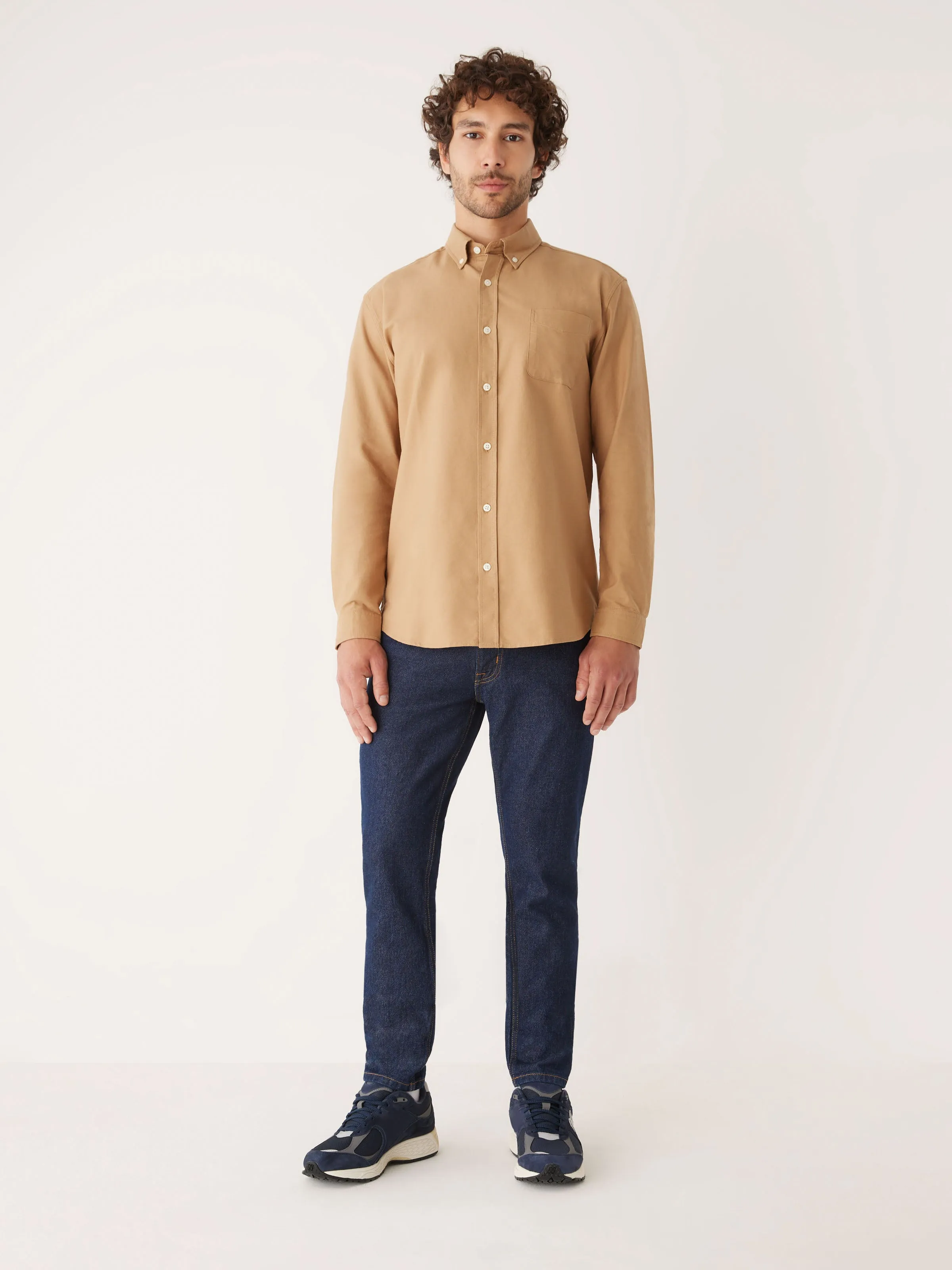 The Jasper Good Cotton Oxford Shirt in Camel