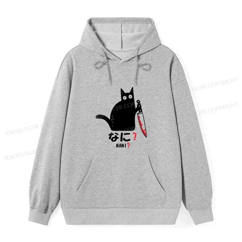 Tokyo-Tiger A Puzzled Cat Holding A Knife Classic Hoodie