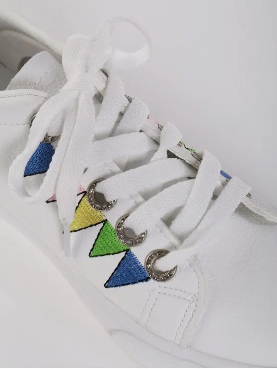 Trendy Stitching Geometric Multicolor Sneakers