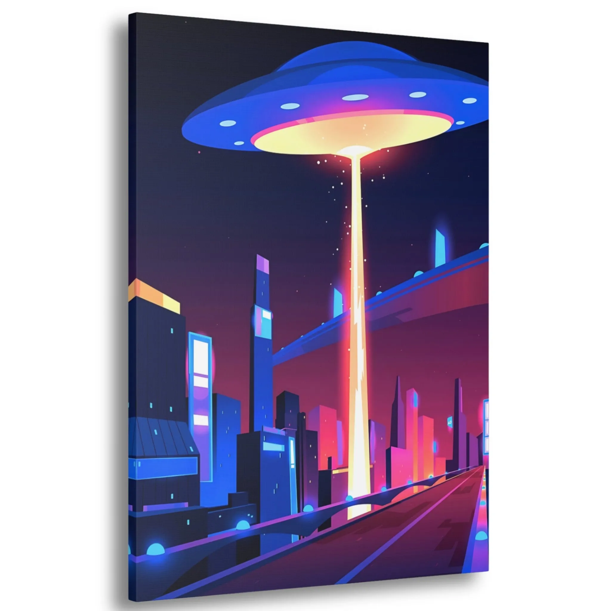 UFO Abduction (Sci-Fi) Canvas