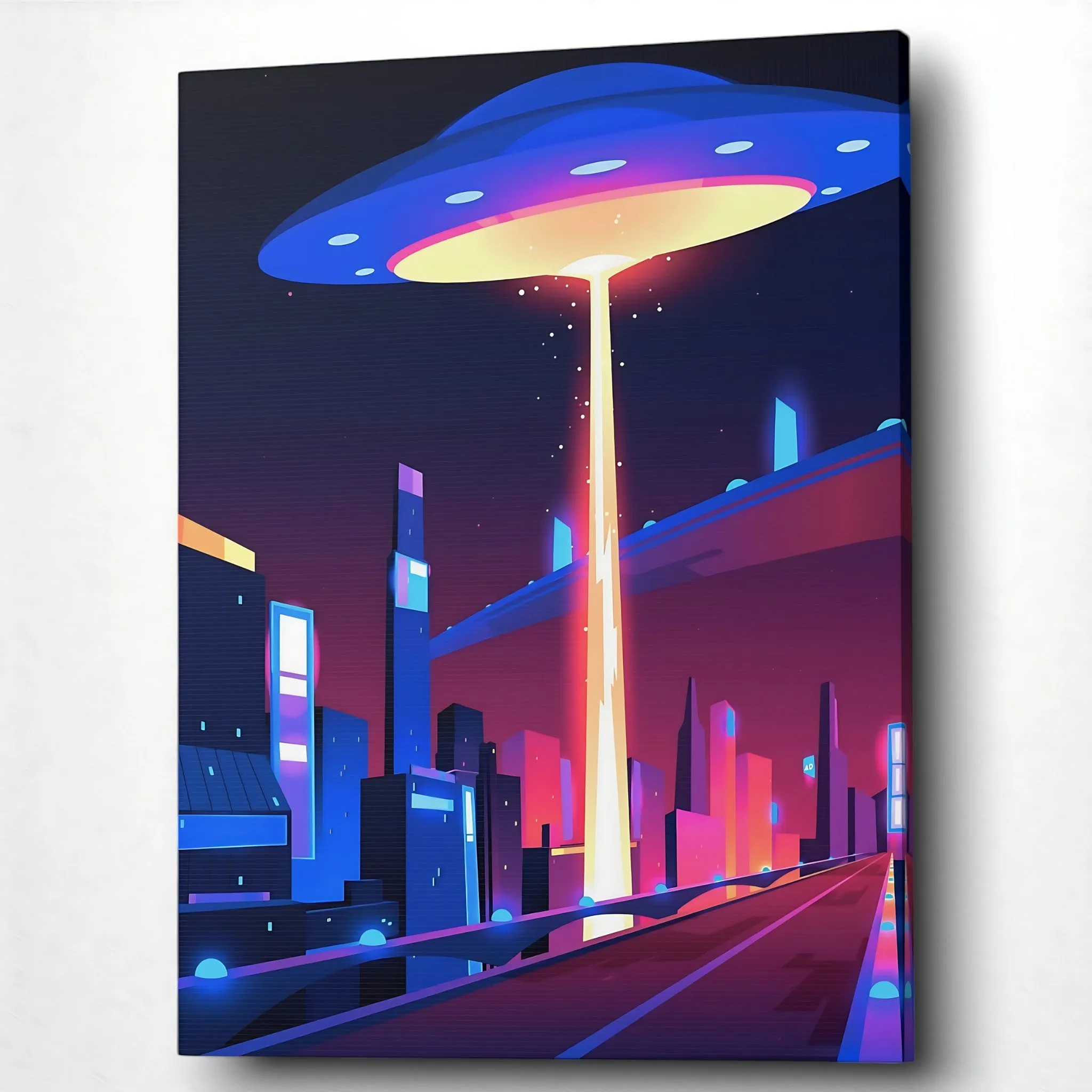 UFO Abduction (Sci-Fi) Canvas