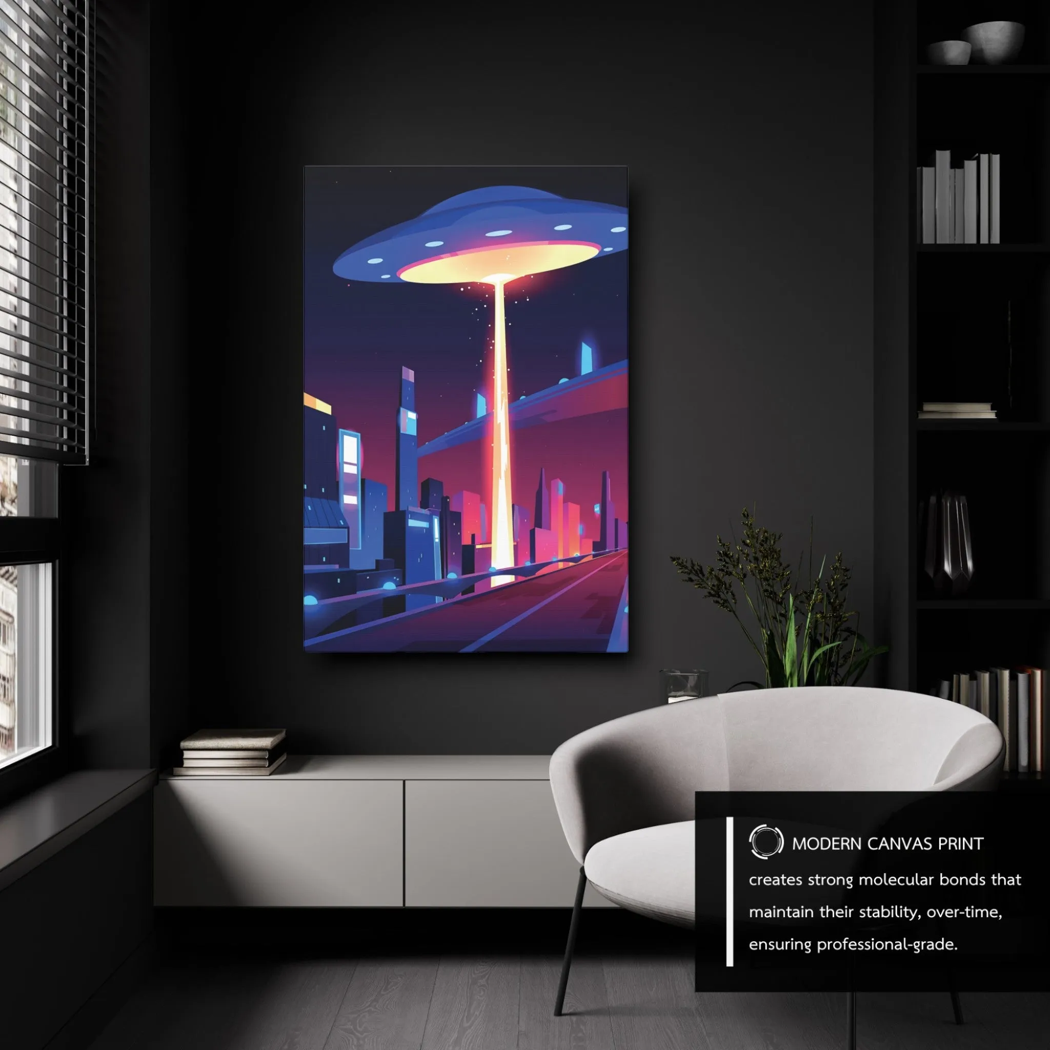 UFO Abduction (Sci-Fi) Canvas