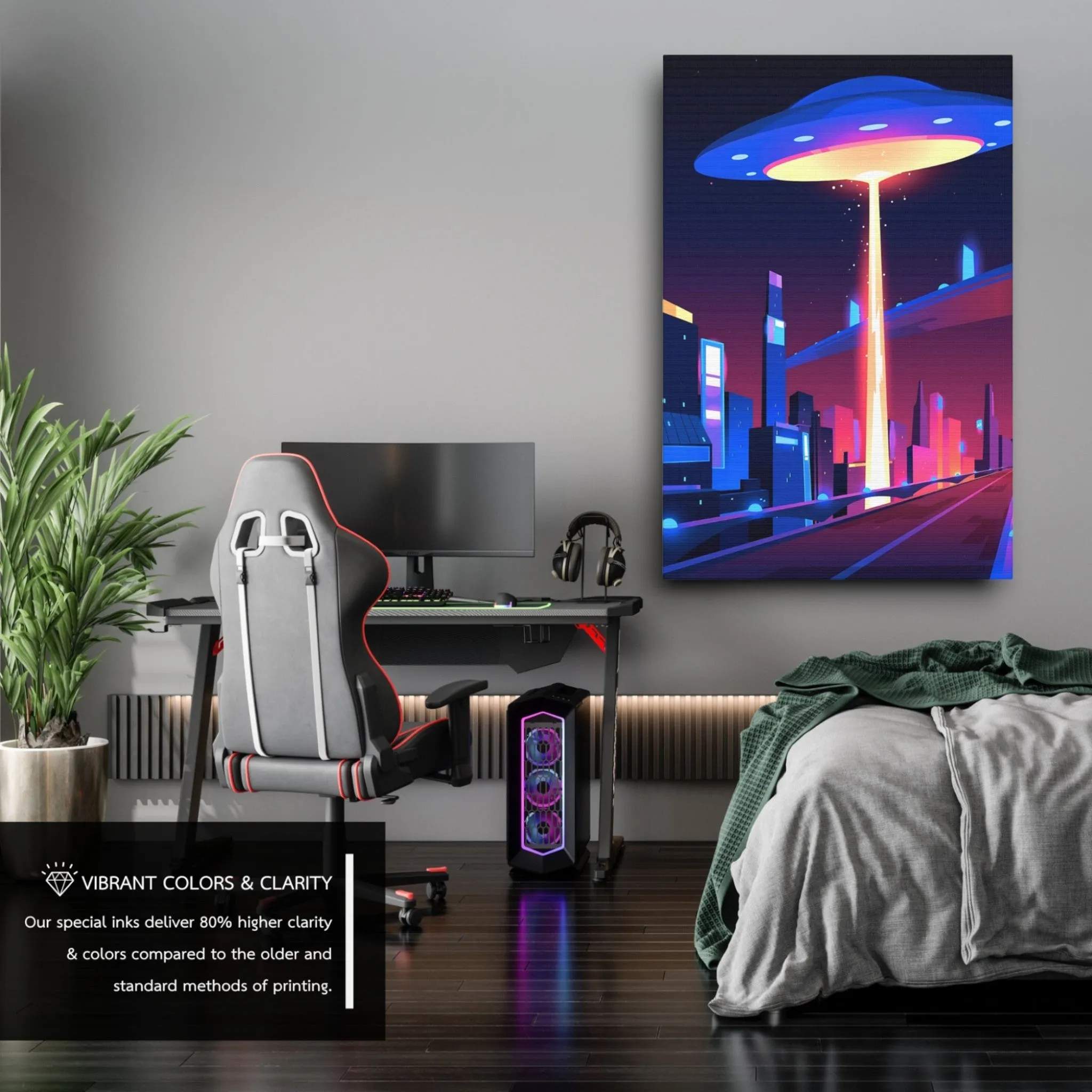 UFO Abduction (Sci-Fi) Canvas