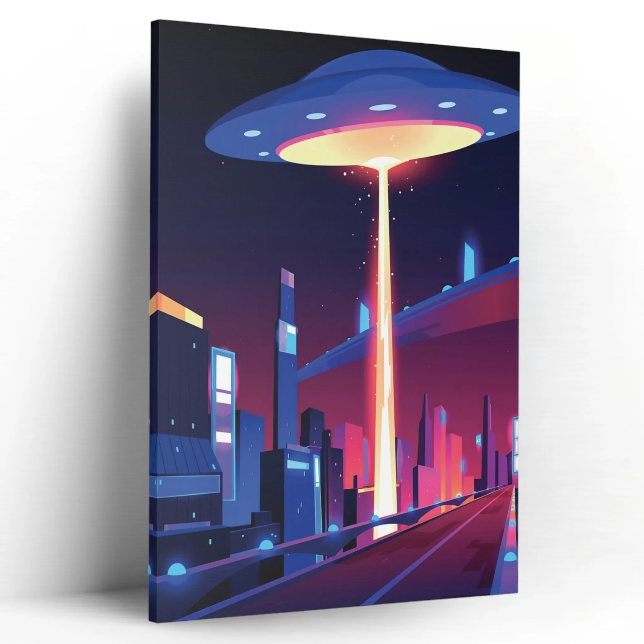 UFO Abduction (Sci-Fi) Canvas