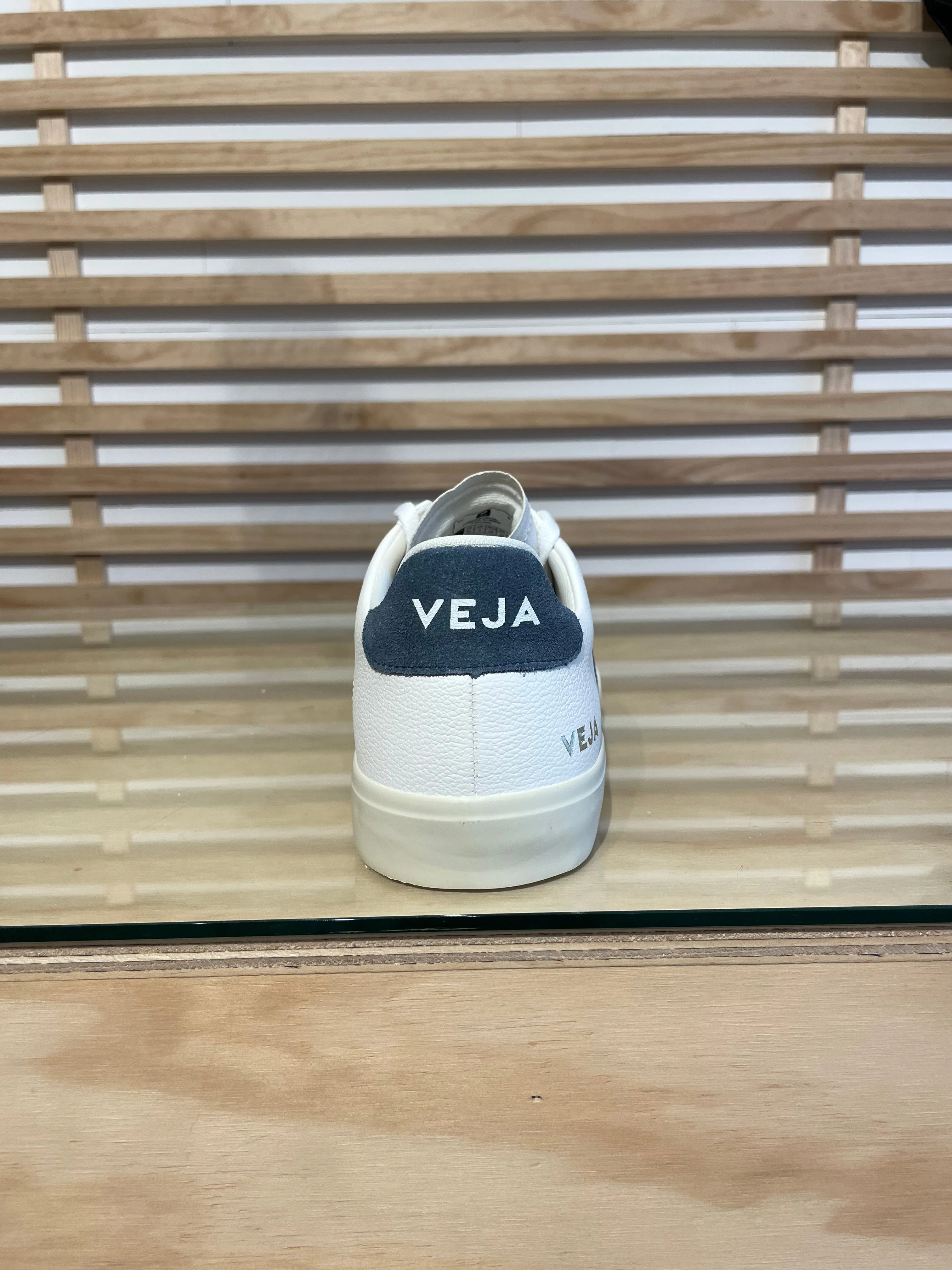 Veja Men's Campo Extra White California Blue Chromefree Leather Sneaker