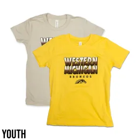 Western Michigan Bubble Fade Youth Tee