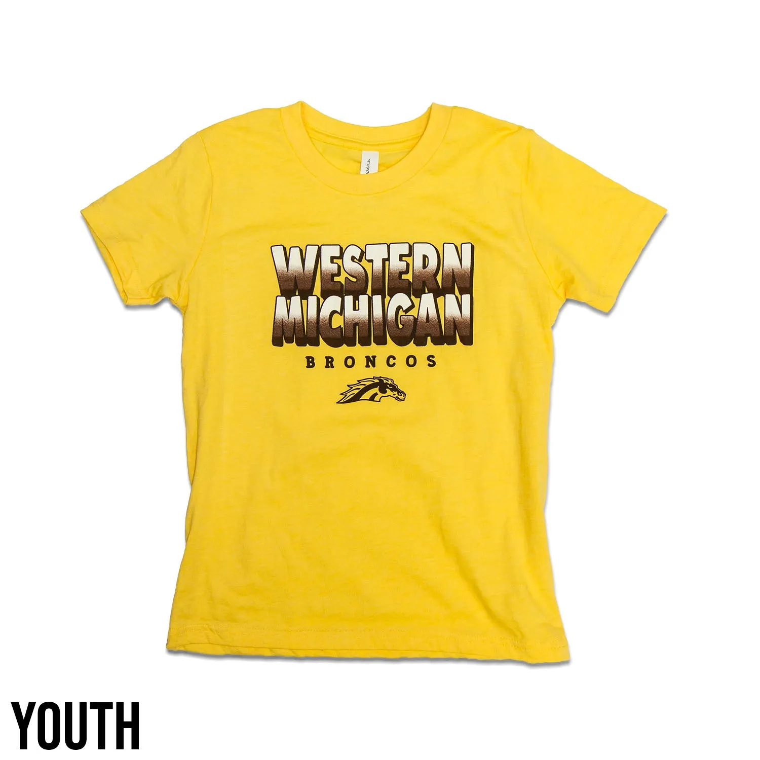 Western Michigan Bubble Fade Youth Tee