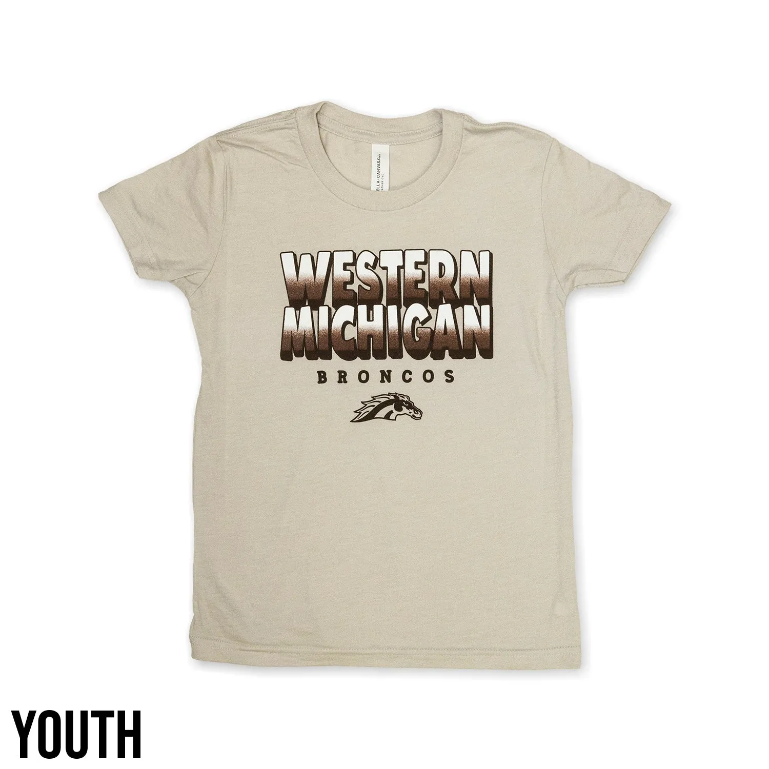 Western Michigan Bubble Fade Youth Tee