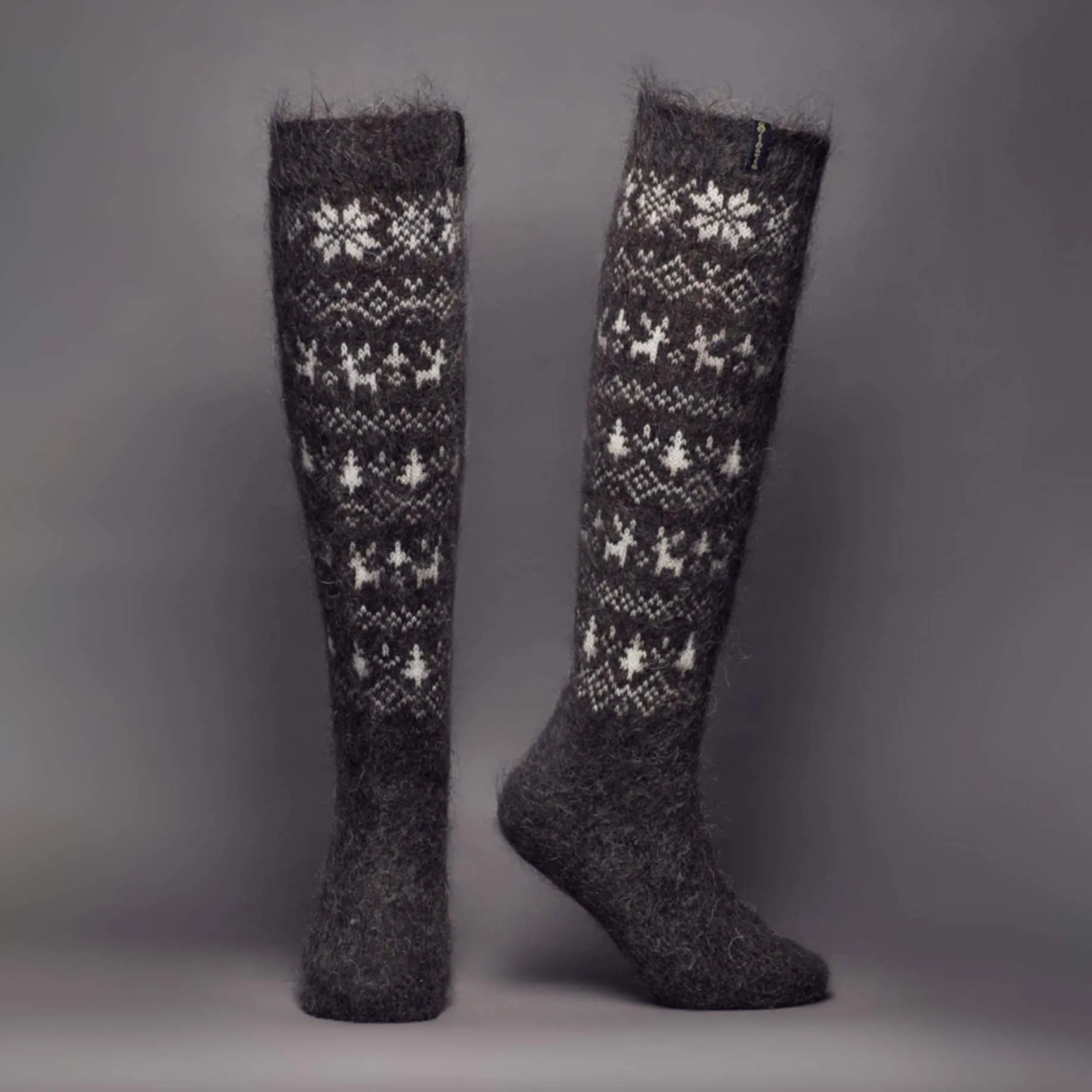 Women's Midnight Woods Goat Wool Knee-High Socks