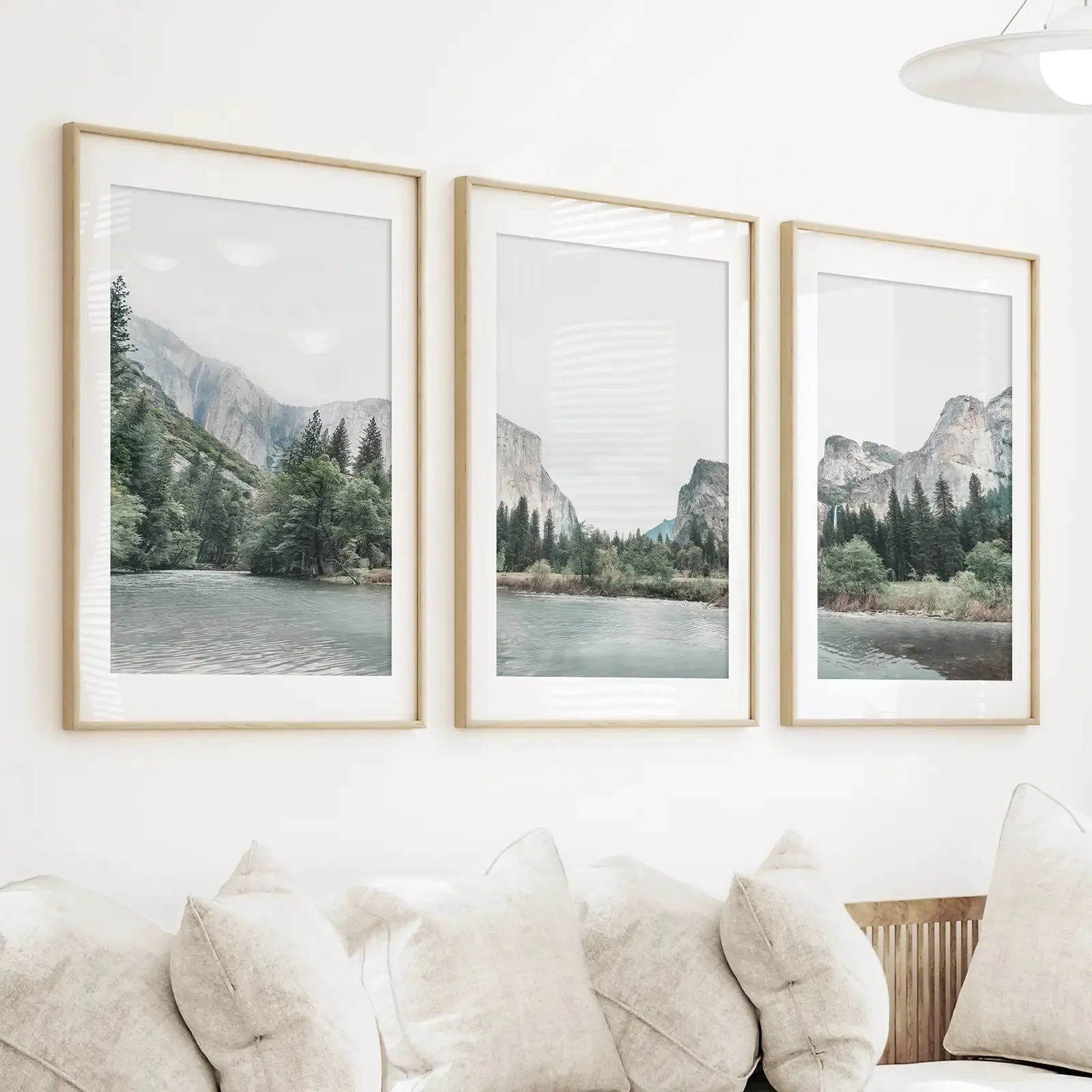 Yosemite Valley Triptych. US National Park Wall Art Prints